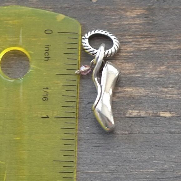 Brighton DANCE Ballet Slipper ABC Dangle Charm Pink Crystal Bead Retired - Picture 5 of 5